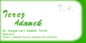 terez adamek business card